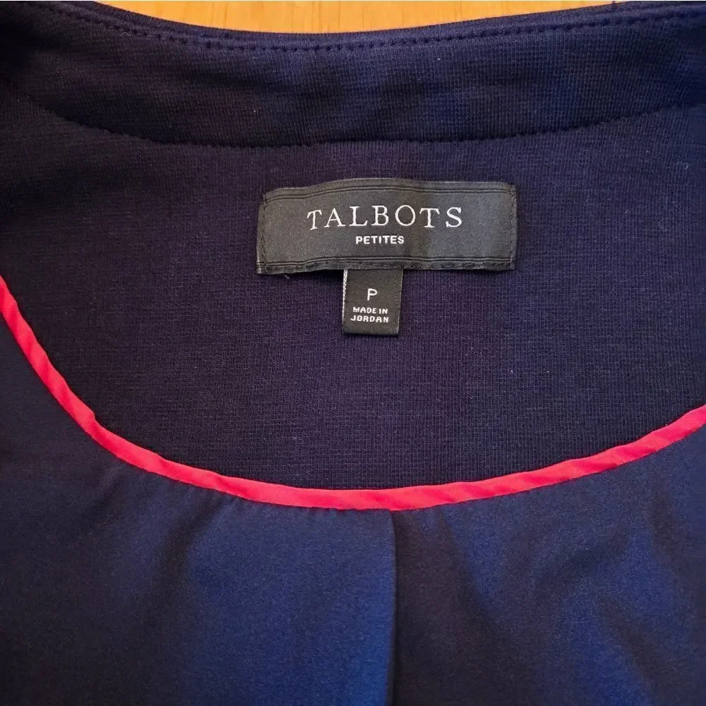 Talbots Size P womens blazer red, white and blue